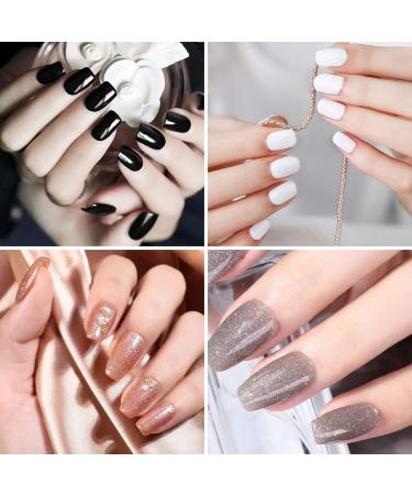 SEISSO Dip Powder Nail Set - 8 Glitter Pastel Colors, Acrylic Dipping Starter Kit, French Nail Art Manicure, DIY Salon Quality, Gifts for Women - Buy Online on GoSupps.com