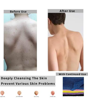 African Exfoliating Net Sponge Set - 4PCS Bath & Body Scrubber for Daily Exfoliation - Long Nylon Shower Sponge in Blue, Black, Yellow & Purple - Buy Online on GoSupps.com