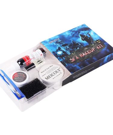 MEICOLY SFX Makeup Kit - Scars Wax, Fake Blood Spray, Modeling Skin Wax, Coagulated Blood Gel, Castor Sealer, and Modeling Wax Set 02 - Buy Online on GoSupps.com