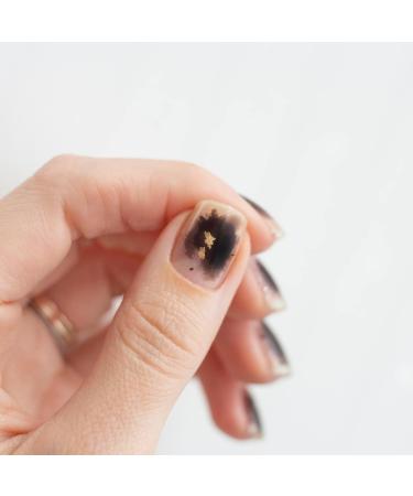 Avoa Beauty Nail Film - Perfectly Imperfect Black & Gold Minimal Nail Art | 16 Self-Adhesive Long-Lasting Nail Wraps - Buy Online on GoSupps.com