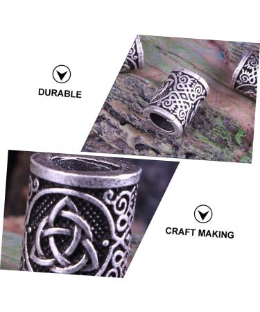 Viking Beard Beads 6pcs for Men - Pirate Ornament Vintage Jewelry Making Tube Beads - Buy Online on GoSupps.com