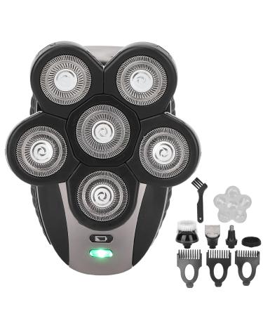 Electric Head Shaver Ergonomic 5 in 1 Heads Grooming Kit Cleaning Brush for Home Use