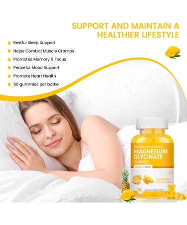 Magnesium Glycinate Gummies 1000mg - 90 Ct | Magnesium Potassium Supplements for Relaxation Stress Relief with Vitamin D B6 CoQ10 for Calm Mood & Sleep Support - Mango Pineapple Gummies Mango Pineapple 90 Count (Pack of  - Buy Online on GoSupps.com