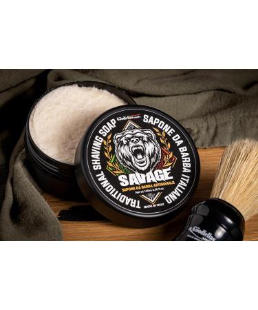 Buy THE GOODFELLAS SMILE Savage Traditional Shaving Soap 100g - Made in Italy | Premium Quality for a Luxurious Shave - International Shipping Available - Buy Online on GoSupps.com