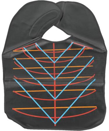 Shop Waterproof Barber Cape 62x45cm - Grey & Black Hairdressing Cape for Kids Hair Cutting & Dyeing - Buy Online on GoSupps.com