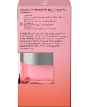 Neutrogena Bright Boost Gel Cream Brightening Face Moisturizer With Aha Pha Mandelic Acid & Neoglucosamine for Brighter Skin & Anti Aging 50 Milliliters - Buy Online on GoSupps.com