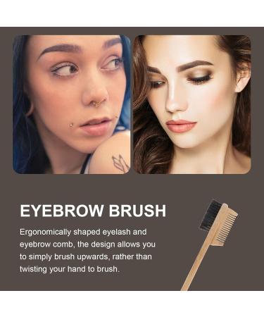 1pc Bamboo Double Eyebrow Brush Beauty Double Head Eyebrow Brush Eyelash Multitools Eyebrow Portable Eye Brush Lash Toothbrush Type Wood Bamboo Travel Shaper - Buy Online on GoSupps.com