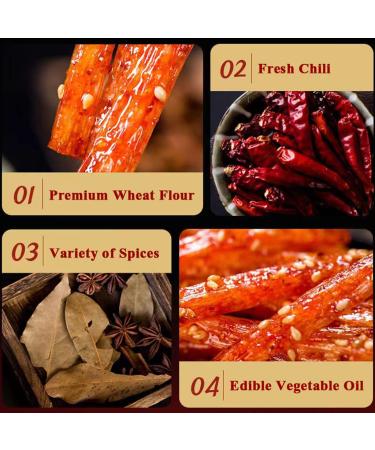 Buy Mkostliking Spicy Snacks - 5 Packs of Sweet & Spicy Latiao | Classic Hot Strips | Perfect Casual Office Snack - Buy Online on GoSupps.com