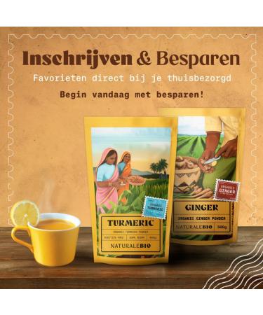 Organic Turmeric Powder 400g Curcumin 35 Natural and Pure Produced in India from Bio Turmeric Root Excellent in drinks savory and sweet dishes NaturaleBio - Buy Online on GoSupps.com
