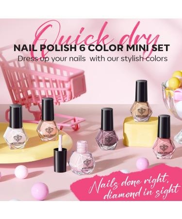 Modelones Nail Polish Set - 6 Neutral Nude Shades for All Skin Tones | Quick Dry DIY Nail Art Ideal Gift for Women & Girls - Buy Online on GoSupps.com