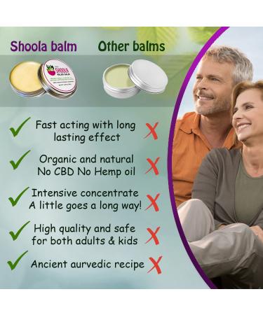 SHOOLA Pain Relief Balm - Maximum Strength Organic Rub for Headaches, Joint, Back & Muscle Pain, Nasal Sinus Infection, Menstrual Pain - 100% Essential Oil Salve - Buy Online on GoSupps.com