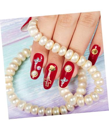 minkissy 63 Boxes Nail Art Accessories Nail Art Flakes Gold Trim Nail Rivets Studs Metal Rivet Nail Decoration Rhinestone Decor Nail Accessory 3d Zinc Alloy White Disc Manicure - Buy Online on GoSupps.com
