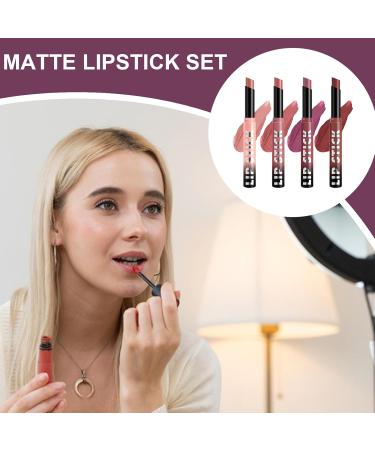 Lipstick Set for WomenMatte Lip Gloss Waterproof Moisturizing 4X Shine for All Day Wearing Comfort Festive Solid Coverage for Parties Dates & Weddings - Buy Online on GoSupps.com