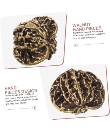 Buy Kombiuda 2st Brass Chinese Walnuts Ideal Stress Balls & Gifts for the Elderly | Perfect for Home Residents & Adults - Buy Online on GoSupps.com