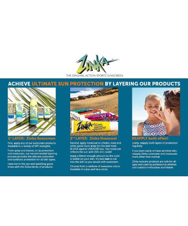 Zinka Sunny Days Family Pack - SPF 30/50 Sunscreen for Face Body & Lips | UVA/UVB Protection | Water Resistant & Paraben-Free | Includes Nosecoats Lotions Face Sticks & Lip Balms - Buy Online on GoSupps.com