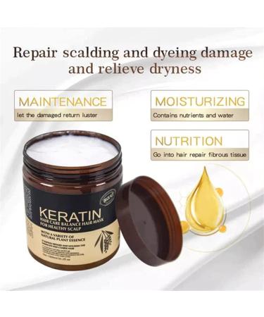 Keratin hair mask 2023 new moisturizing keratin hair mask keratin hair care balancing hair mask for healthy scalp - Buy Online on GoSupps.com