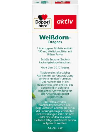 Double Heart Hawthorn Capsules for Cardiovascular Support - 180 Tablets (2 Pack) - International Shipping Available - Buy Online on GoSupps.com