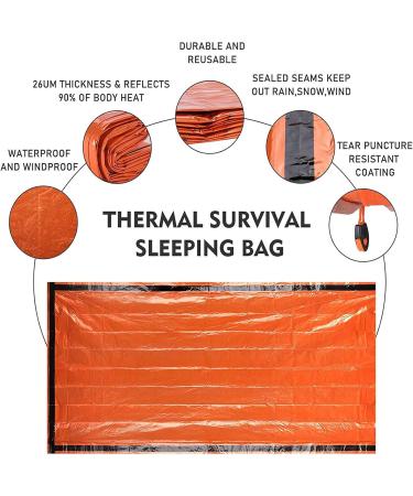 Gotyou 2-Piece Emergency Survival Sleeping Bag - Waterproof Blanket & Ultra-Light Bivouac Sack for Camping & Emergency Preparedness - Buy Online on GoSupps.com