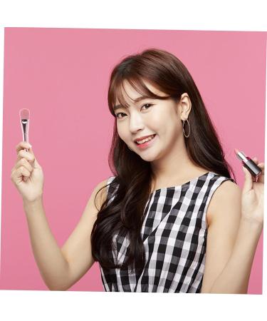 Beavorty Double-headed Facial Treatment Brush Facial Mask Brush Grubber Mask Brushes for Facials Mud Mask Applicator Mask Brush for Facials Mask Brush for Women Cream Spoon Nylon Wool 13.70X2.50X1.50CM Pink - Buy Online on GoSupps.com