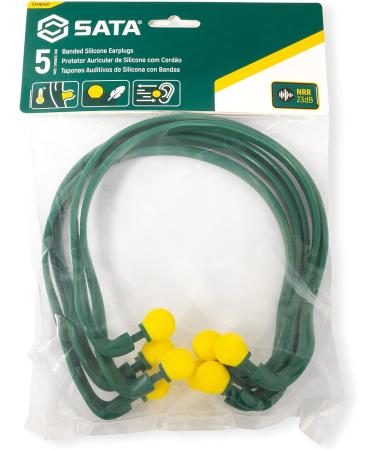SATA 5 Pairs Banded Round Shape Silicone Earplugs | NRR 23dB | SNR 29dB | STFH0431 - 1 Pair - Buy Online on GoSupps.com