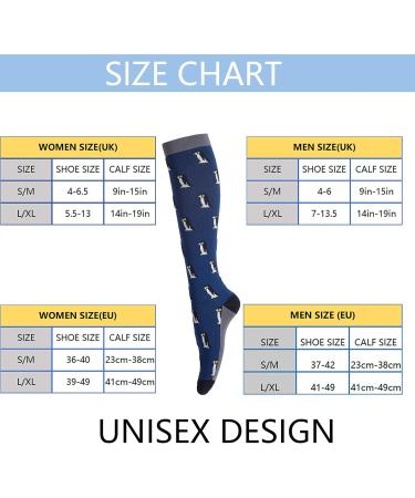 Leostep Compression Stockings for Women & Men - 20-30 mmHg Support Socks (7 Pairs) for Travel Pregnancy Nursing & Running - Size S-M - Buy Online on GoSupps.com