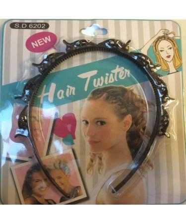 JUSTFOX Black Hairstyle Aid Headband with Clips - Perfect for Effortless Hair Styling | International Shipping Available - Buy Online on GoSupps.com