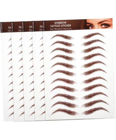 Hemoton 10 Sheets sticker eyebrow stickers peel off simulation eyebrow grooming shaping eyebrow 1 count (Pack of 1) Brownx2pcs - Buy Online on GoSupps.com