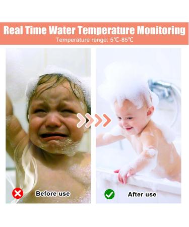 Molbory LED Digital Bath Thermometer | 5-85 Real-Time Water Flow | 360 Rotatable Screen | Baby Shower & Bathroom Thermometer - Buy Online on GoSupps.com