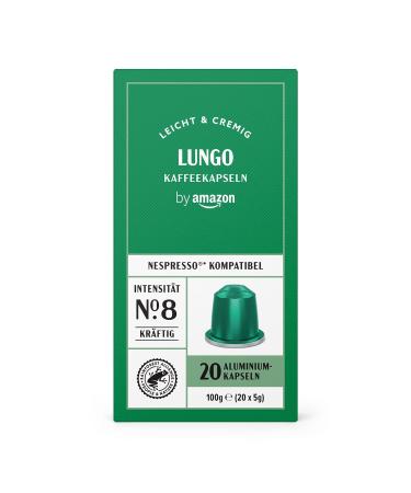 Buy By Amazon Lungo Nespresso Compatible Coffee Capsules - 100 Aluminum Capsules Medium Roast Rainforest Alliance Certified - 5 Packs - Buy Online on GoSupps.com