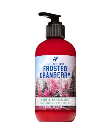 Bath and Body Works FROSTED CRANBERRY Gentle Exfoliating Hand Soap 8.3 Fluid Ounce