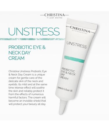 Buy CHRISTINA Unstress Probiotic Eye & Neck Day Cream - Nourishing Peptide Moisturizer for All Skin Types | Soothes & Protects | 1 fl. oz (30 ml) - International Shipping Available - Buy Online on GoSupps.com
