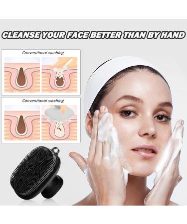 Soft Silicone Face Scrubber 2.6x2.6" Manual Face Scrubber Exfoliator Waterproof Facial Cleansing Brush Non Slip Face Brush with Handle Manual Facial Cleansing Brushes - Buy Online on GoSupps.com