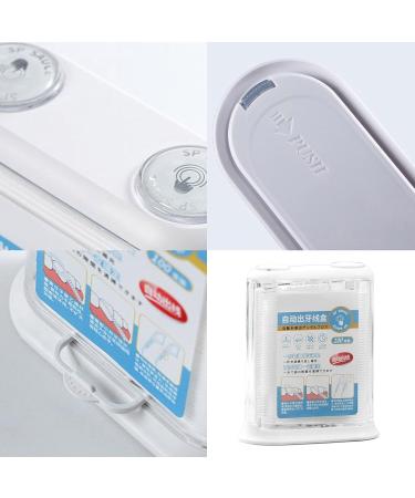 Automatic Dental Dispenser - Refillable & Portable Organizer for Dental Sticks - Transparent Floss for Adults - Ideal Travel Oral Care Bag - Buy Online on GoSupps.com