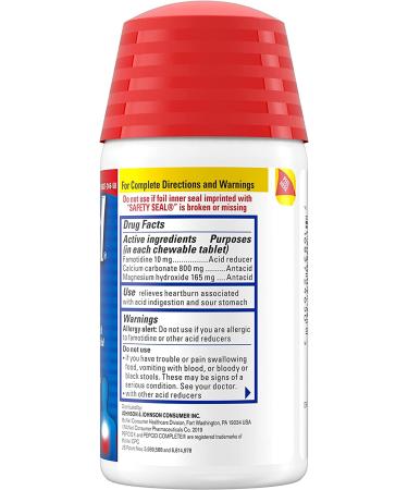 Buy Pepcid Complete Acid Reducer + Antacid Chewables - 10 mg Famotidine 800 mg Calcium Carbonate Tropical Fruit - 50 Ct - Heartburn Relief Fast Shipping Worldwide - Buy Online on GoSupps.com