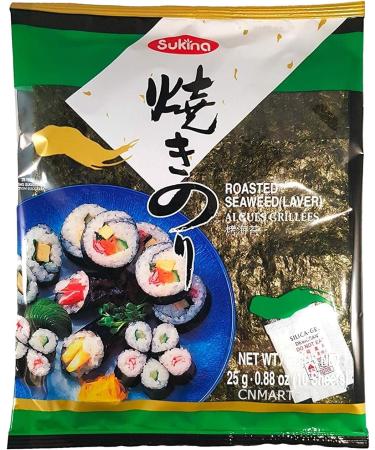 Sukina Korean Roasted Sushi Seaweed Laver 10 Sheets 25g (Pack of 3) by CNMART - Buy Online on GoSupps.com