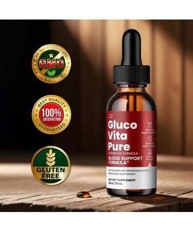 Gluco Vita Pure Drops Healthy Formula - GlucoVita Pure Liquid All Natural Healthy Levels Extra Strength GlucoVitaPure Reviews 2 Pack 2 Month Supply - Buy Online on GoSupps.com