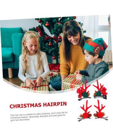 minkissy 2 Pairs Christmas Hair Clips Antler Hair Clips Christmas Party Hair Accessories Alligator Hair Clips Antler Decor Christmas Hair Accessories Girls Hairpin Festival Hair Decor Elk - Buy Online on GoSupps.com