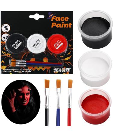 Body Paint for Skin Water-Soluble Skin Paint Cream | 3 Makeup Colors for Parties Costumes Adults Women Clown Vampire Witch Skeleton - Buy Online on GoSupps.com