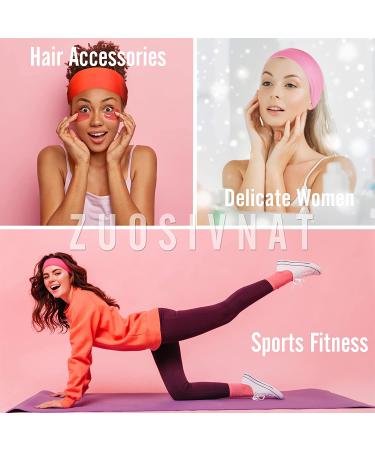 8 Pack Women's Yoga Headbands - Sweat Bands for Sports & Workouts - Buy Online on GoSupps.com