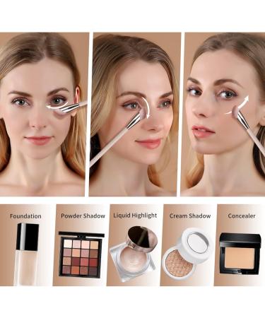 Bethy Beauty Angled Under Eye Concealer Brush Finger Shape Nose Contour Makeup Brush for Liquid and Cream Blending and Diffusing Small Foundation Brush Cosmtic Tool Smooth Canvas - Buy Online on GoSupps.com