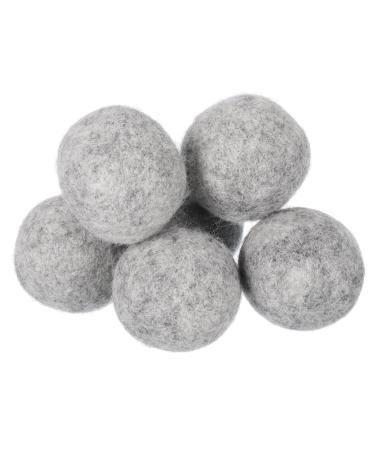 sourcing map 6 Pcs Wool Dryer Balls 1.6 Inches Wool Laundry Dryer Balls for Reducing Clothing Static and Wrinkles Light Grey 1.6" Light Grey