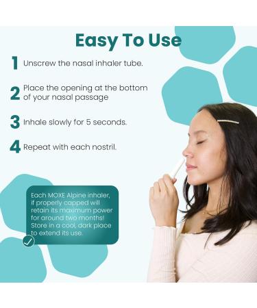 MOXE Alpine Nasal Stick | Mountain Air + Forest Pine | Douglas Fir & Peppermint Oil | Woody Crisp Winter Alpine Summit Aromatherapy Inhaler with 100% Pure Essential Oils Made in USA (3 Pack)  - Buy Online on GoSupps.com