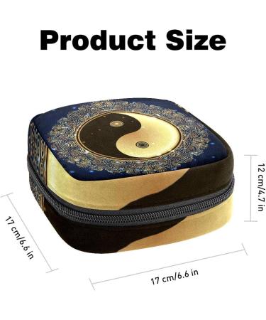 GIAPB Period Bag - Yinyang Bagua Design - Sanitary Napkin & Makeup Storage Pouch - Buy Online on GoSupps.com