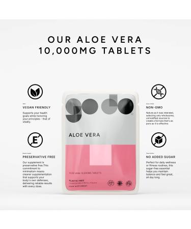 Fitness Health Aloe Vera 10 000mg Tablets Colon Cleanse & Digestion Support - Healthy Hair Skin and Nails - High Strength Supplements - Herb - GMP Ratified - Packaging (120) - Buy Online on GoSupps.com