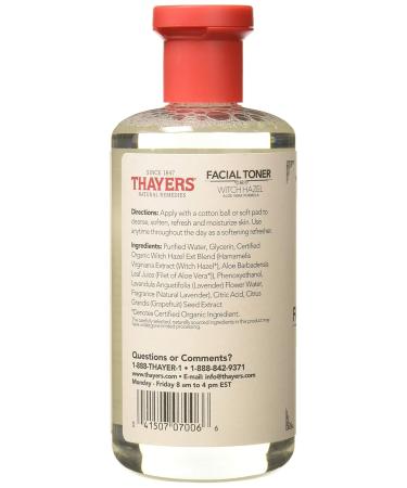 Thayers Natural Remedies Witch Hazel Lavender - Alcohol Free 12 fl oz | Soothing Skin Care | International Shipping Available - Buy Online on GoSupps.com