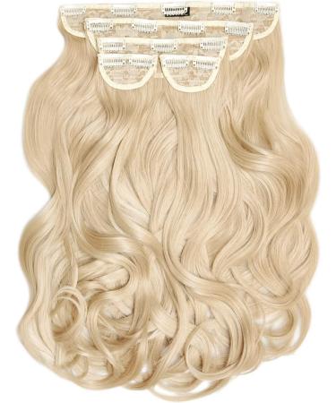 Lullabellz Super Thick Blow Dry Wavy Clip In Hair Extensions 5-Piece 22-Inch Length Light Blonde - Buy Online on GoSupps.com