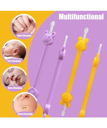Safe & Easy Infant Booger Picker - Remove Baby Nasal Boogers & Ear Wax for Newborns & Toddlers - Orange & Purple Design - Buy Online on GoSupps.com