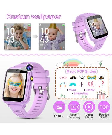 Kids Smart Watch  Smart Watch for Kids Toys with 24 Games Camera Video Recorder Music Player Alarm Calculator Calendar Stopwatch Flashlight Pedometer Gift Toys for Boys and Girls Ages 3-12 Years Old purple - Buy Online on GoSupps.com