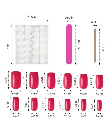 768 Pieces Medium Square Press on Nails - Ebanku 32 Colors Glossy Fake Nails | Full Cover Artificial Acrylic Nail Tip Kit for DIY Nail Art - Buy Online on GoSupps.com