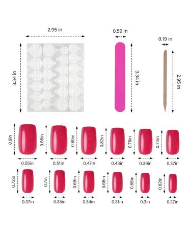 769PCS Assorted Colored Press On Nails - Medium Length Acrylic Fake Nails | EBANKU 32 Color Short Square French Nail Tips for Women & Girls - Buy Online on GoSupps.com